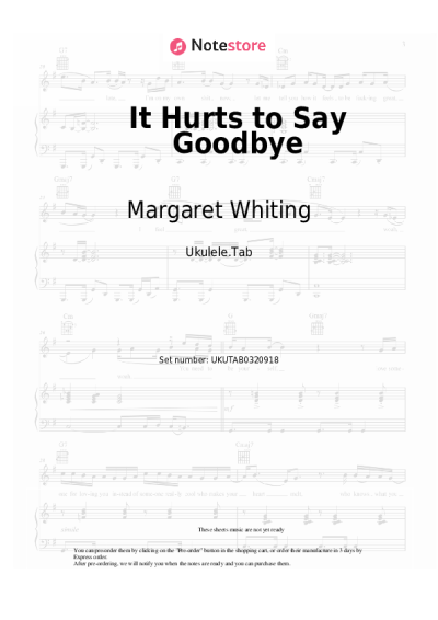 undefined Margaret Whiting - It Hurts to Say Goodbye