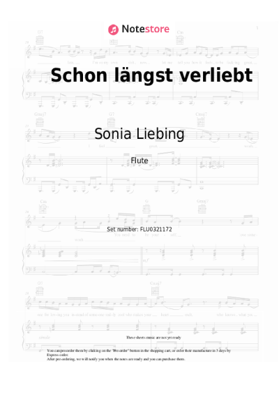 Notas, acordes Sonia Liebing - Schon längst verliebt