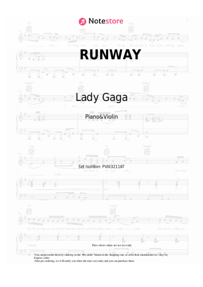 Notas, acordes Lady Gaga, Doechii - RUNWAY