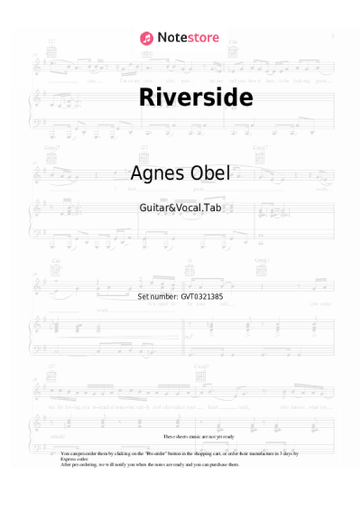 Notas, acordes Agnes Obel - Riverside