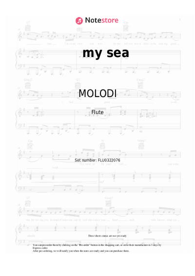 Notas, acordes MOLODI - my sea