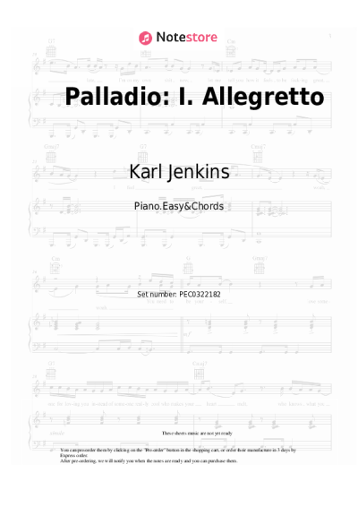 undefined Karl Jenkins - Palladio: I. Allegretto