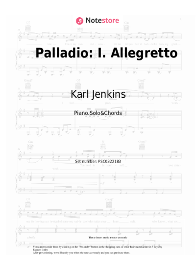 undefined Karl Jenkins - Palladio: I. Allegretto