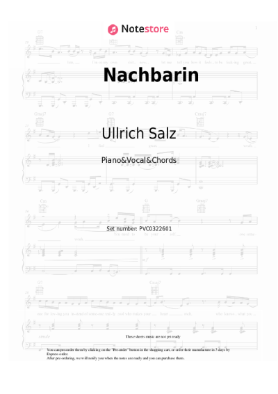 Notas, acordes Ullrich Salz - Nachbarin