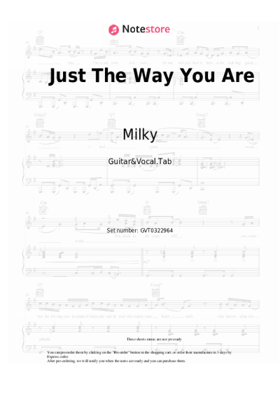 Notas, acordes Milky - Just The Way You Are