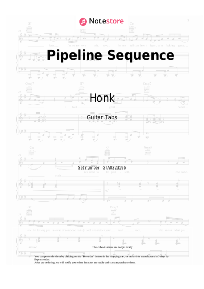 Notas, acordes Honk - Pipeline Sequence (from Five Summer Stories)