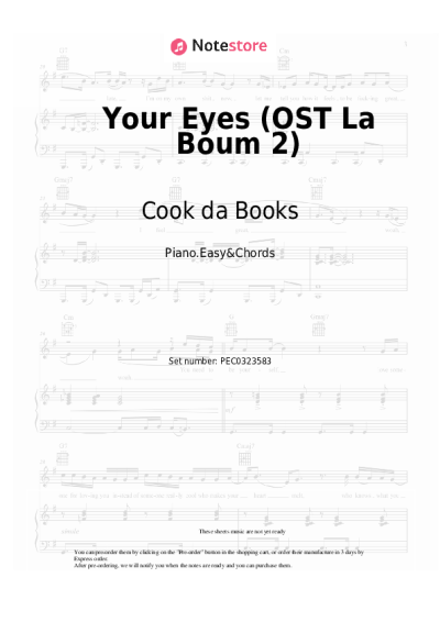 Notas, acordes Cook da Books, Vladimir Cosma - Your Eyes (OST La Boum 2)