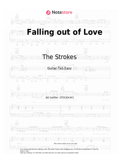 Notas, acordes The Strokes - Falling out of Love