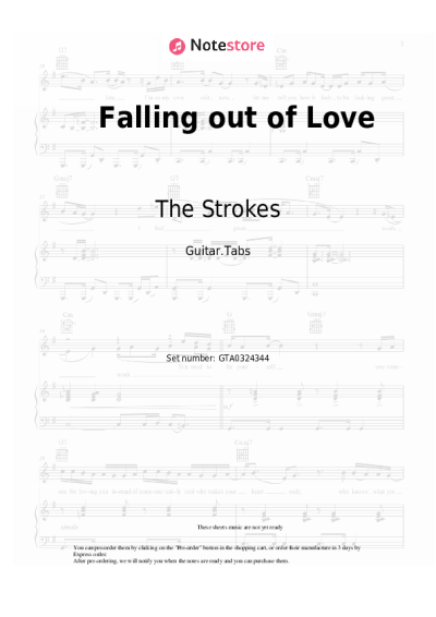 Notas, acordes The Strokes - Falling out of Love