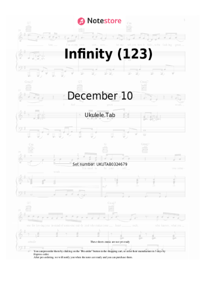 Notas, acordes December 10 - Infinity (123)