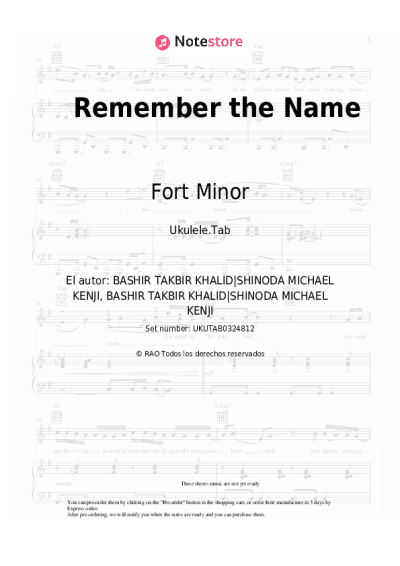 Notas, acordes Fort Minor - Remember the Name