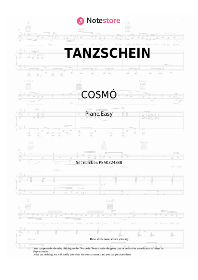 Notas, acordes COSMÓ  - TANZSCHEIN