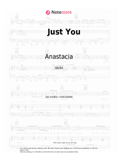 Notas, acordes Anastacia, Peter Maffay - Just You