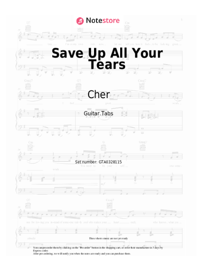 undefined Cher - Save Up All Your Tears