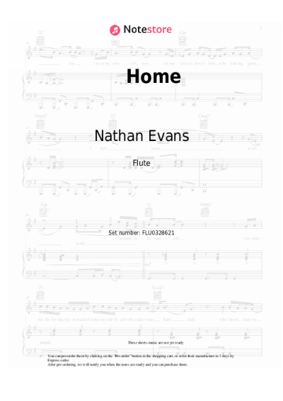 Notas, acordes Nathan Evans, Saint PHNX - Home