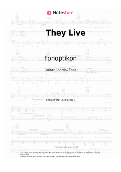 Notas, acordes Fonoptikon - They Live