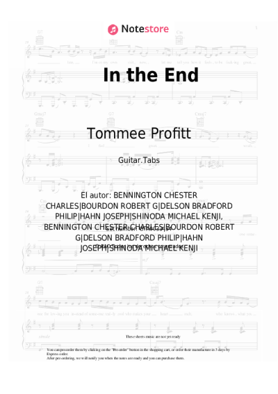 Notas, acordes Tommee Profitt, Fleurie, Jung Youth - In the End
