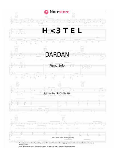 Notas, acordes DARDAN, Monet192 - H <3 T E L