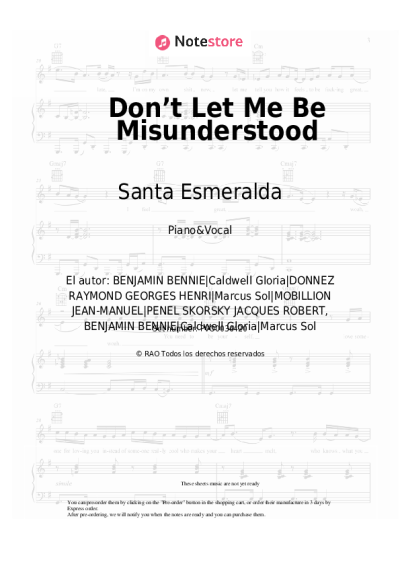 undefined Santa Esmeralda - Don’t Let Me Be Misunderstood
