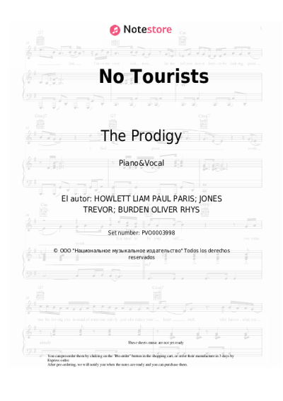 Notas, acordes The Prodigy - No Tourists