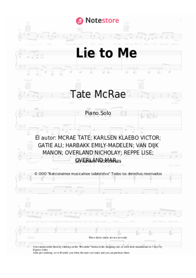 undefined Tate McRae, Ali Gatie - Lie to Me