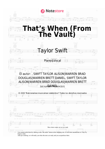 undefined Taylor Swift, Keith Urban - That’s When (From The Vault)
