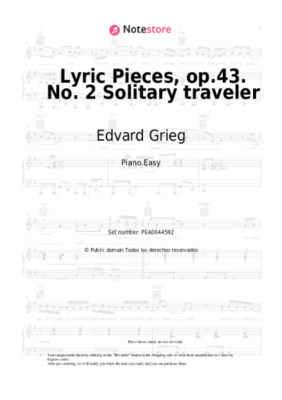 undefined Edvard Grieg - Lyric Pieces, op.43. No. 2 Solitary traveler