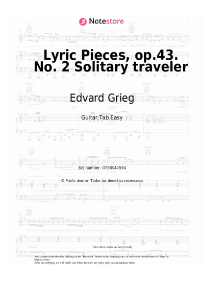 undefined Edvard Grieg - Lyric Pieces, op.43. No. 2 Solitary traveler