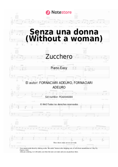 undefined Zucchero - Senza una donna 