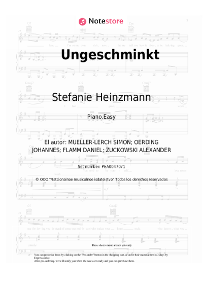 Notas, acordes Stefanie Heinzmann - Ungeschminkt