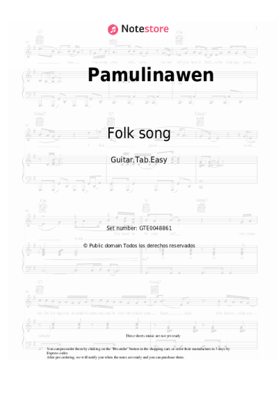 undefined Folk song - Pamulinawen