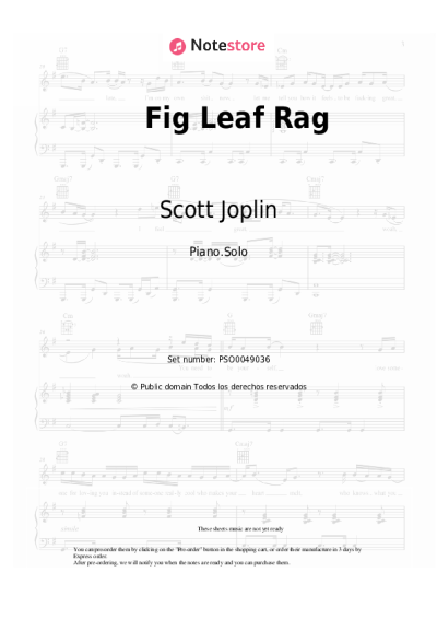 undefined Scott Joplin - Fig Leaf Rag