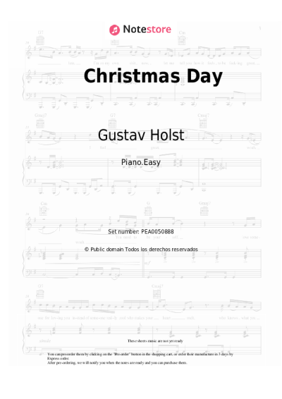 undefined Gustav Holst, Christmas carol - Christmas Day