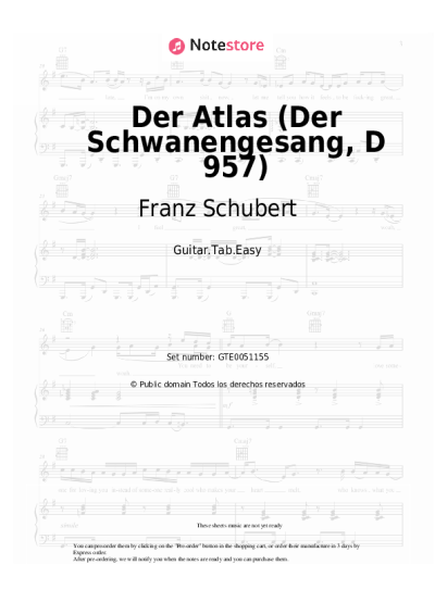 undefined Franz Schubert - Der Atlas (Der Schwanengesang, D 957)