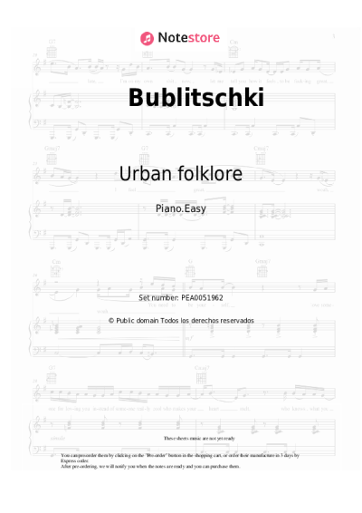 undefined Urban folklore, Russian chanson - Bublitschki