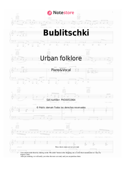 undefined Urban folklore, Russian chanson - Bublitschki