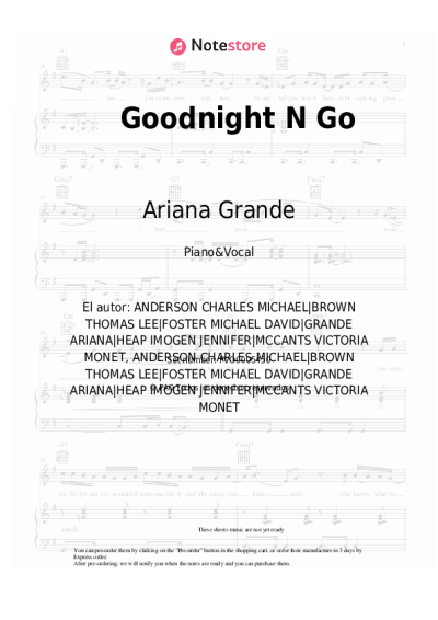 undefined Ariana Grande - Goodnight N Go