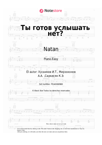 Notas, acordes Natan, Kristina Si - Ты готов услышать нет?