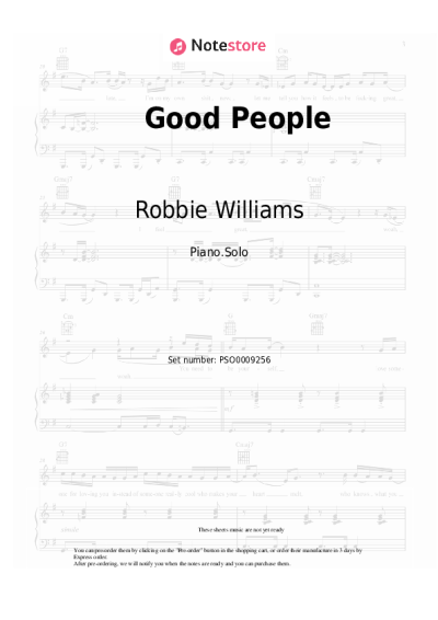Notas, acordes Robbie Williams - Good People