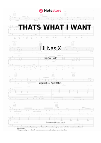 Notas, acordes Lil Nas X - THATS WHAT I WANT